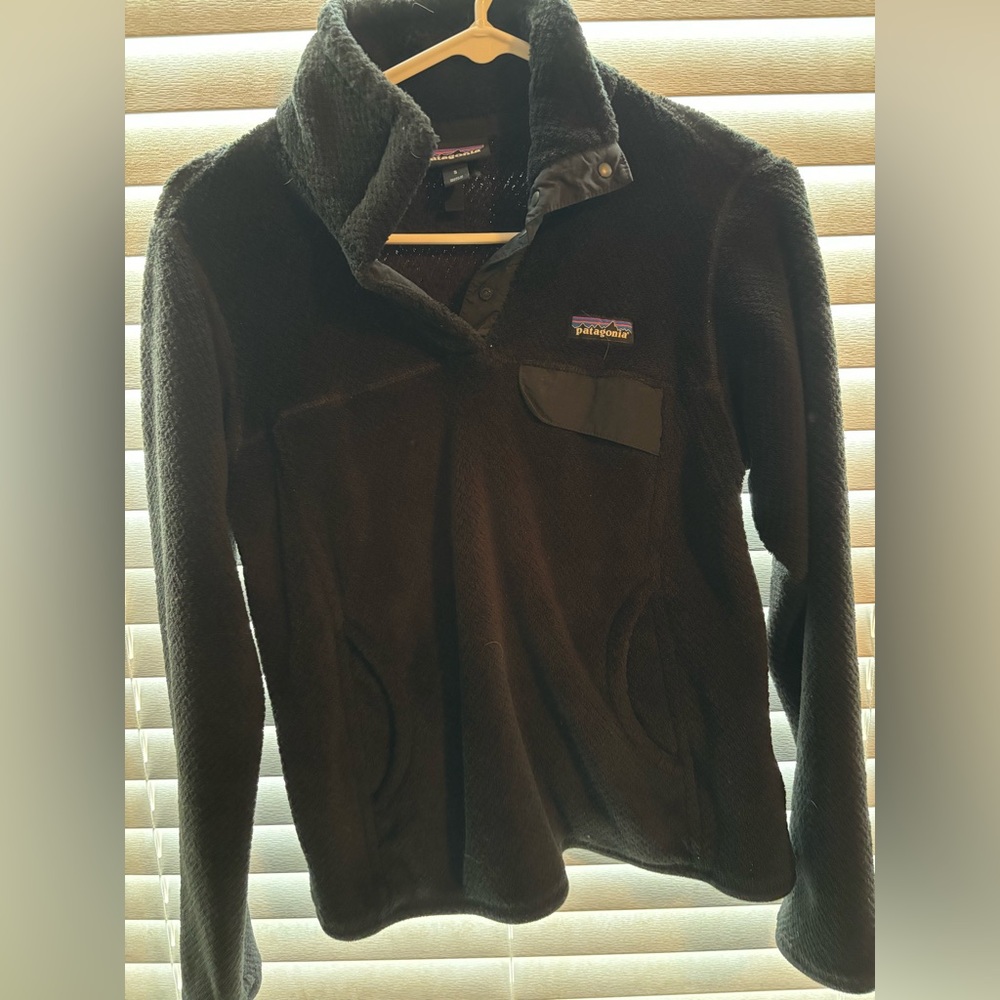 PATAGONIA Re-Tool Snap T Fleece Black Women's M Style 25442 Pullover